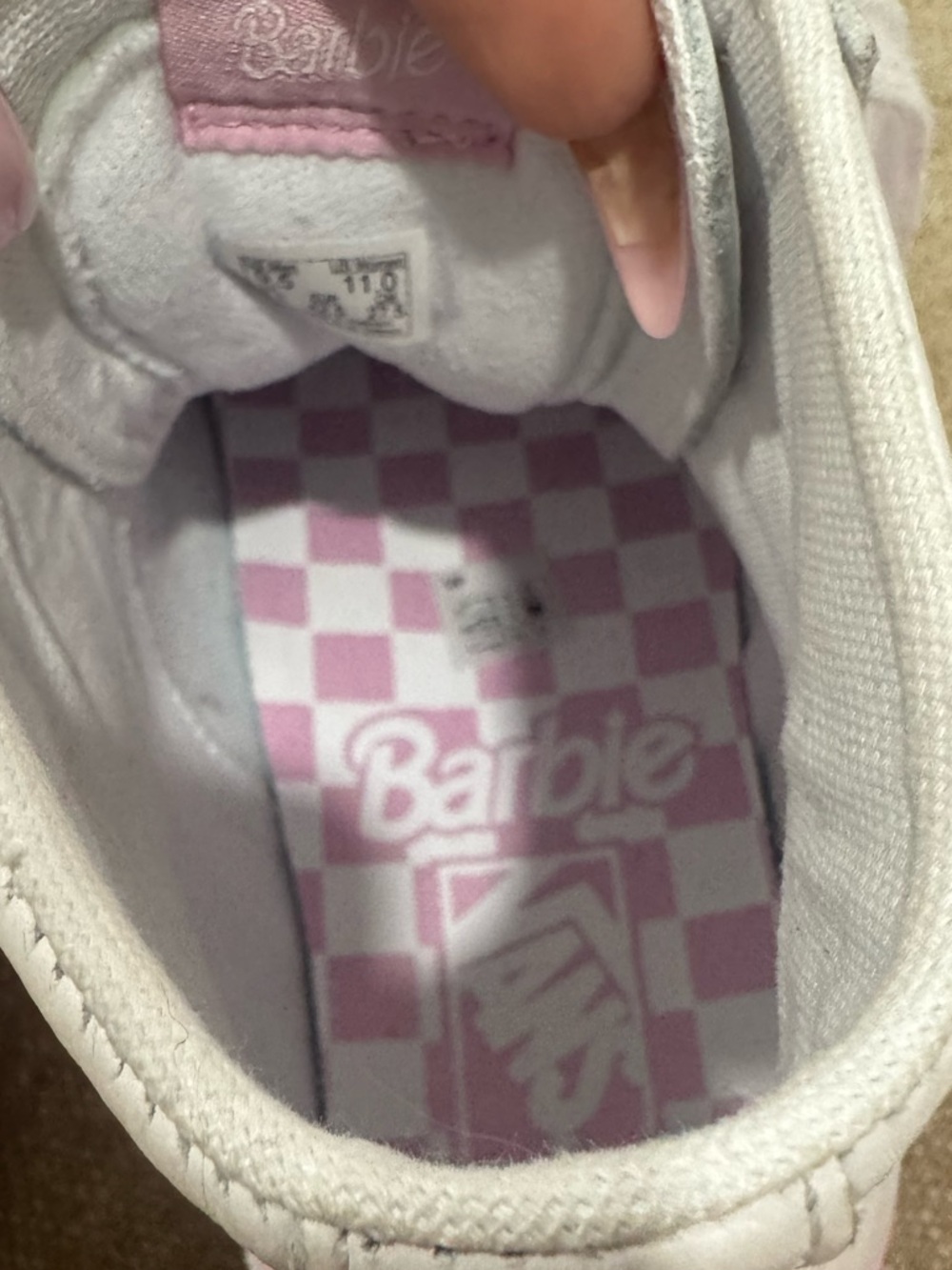 Vans Barbie Sk8-Hi Tapered Stackform White Pink Leather Platform Shoe - Picture 11 of 12